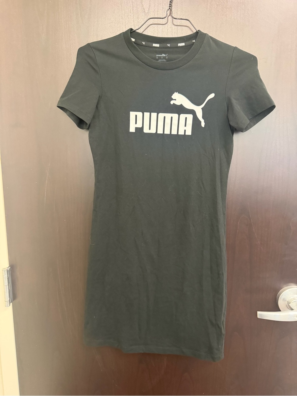 Women’s Black Puma Crew Neck Shirt Dress Size Small